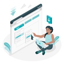 ilustração construção de website - editado